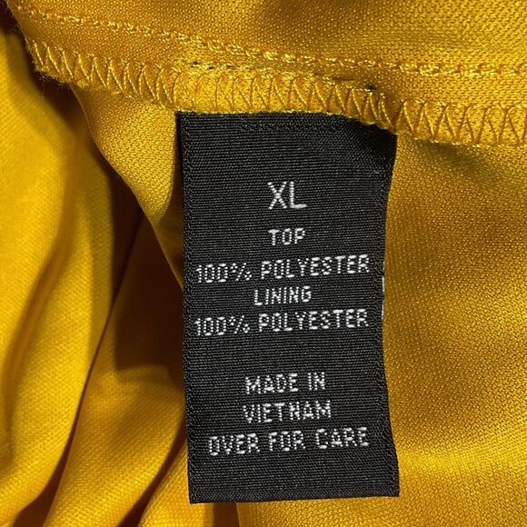 AGB Mustard Floral Print Cold Shoulder Blouse - Picture 8 of 13